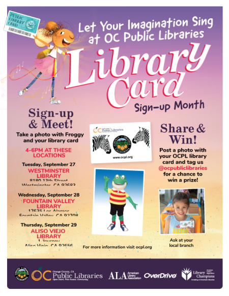 OC Public Libraries Celebrates Library Card Sign-up Month | Orange County